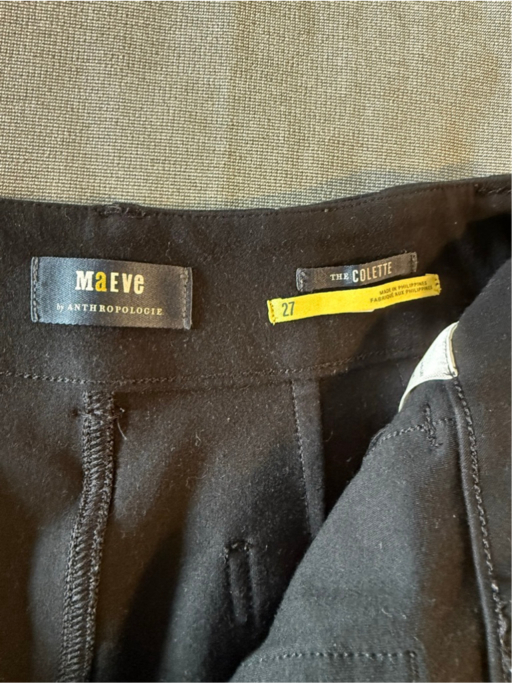 Anthropologie Maeve Colette cropped wide-leg pants black Size 27 - Picture 10 of 10